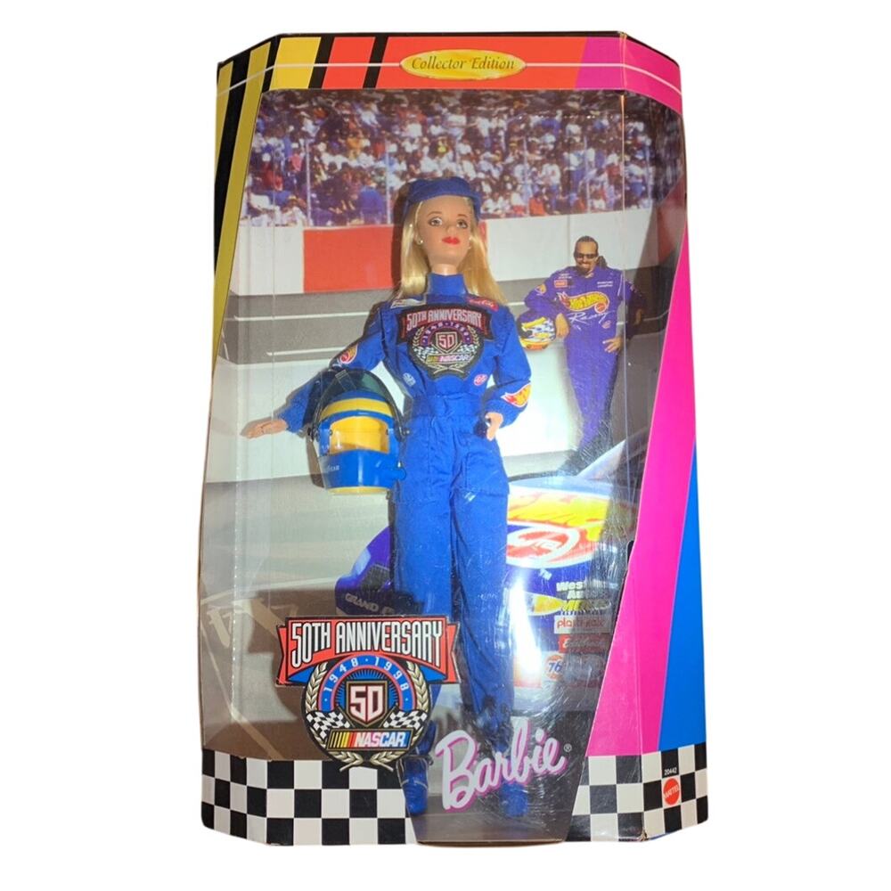 NASCAR Barbie Doll Vintage 1998 50th Anniversary Collector Edition Rare Find NWB